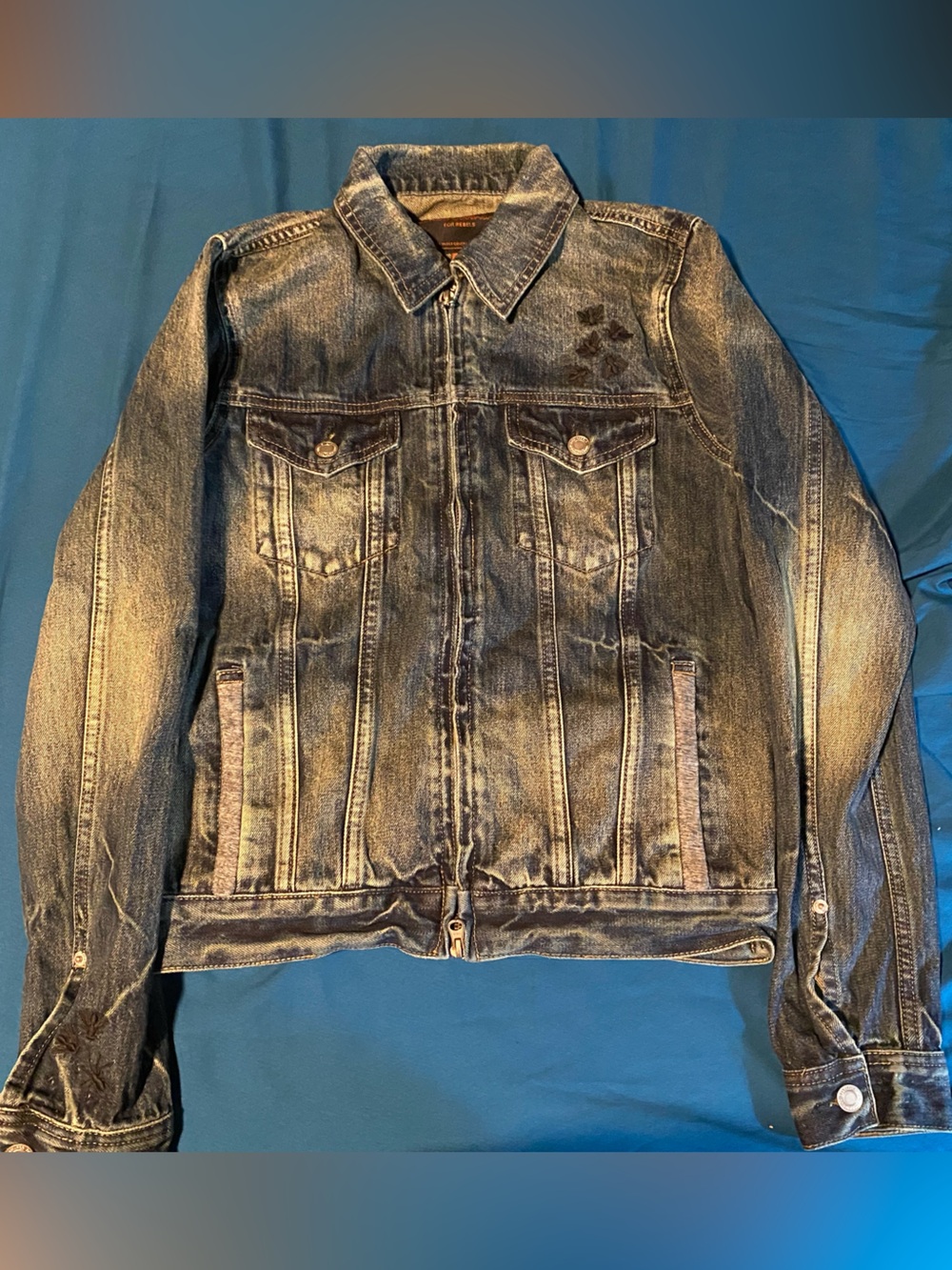 Undercover Bug Classic Denim Jacket in Washed Blue